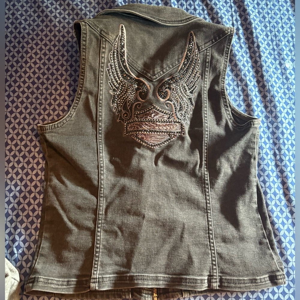 Harley-Davidson Black Embellished Vest